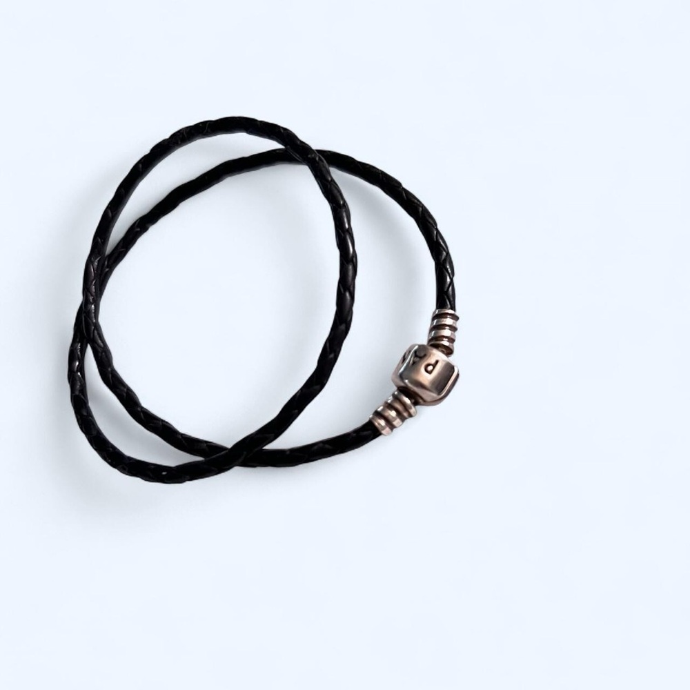 Pandora Black Braided Leather Bracelet